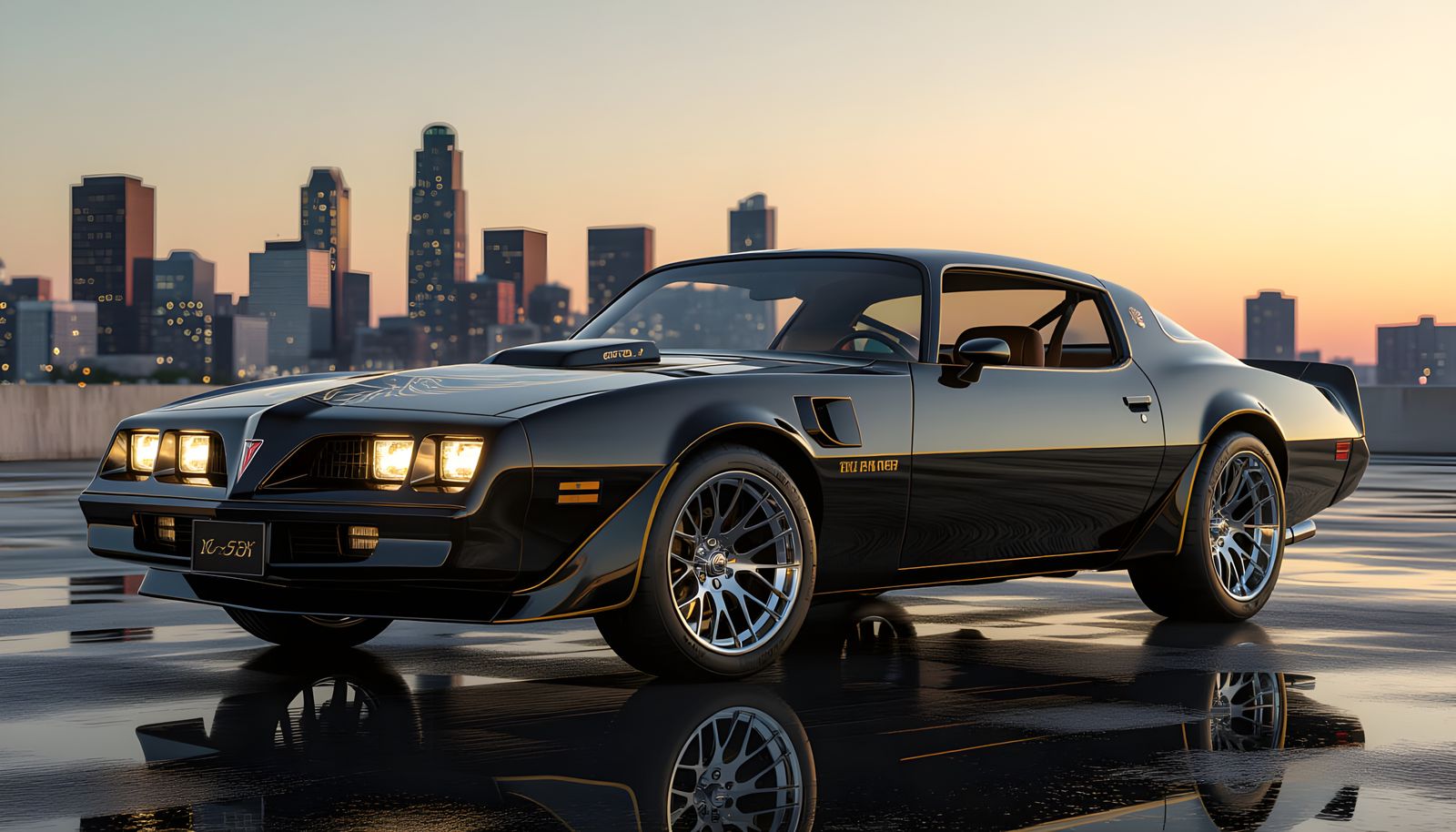 Next-Gen Pontiac Firebird: Sleek Futuristic Design