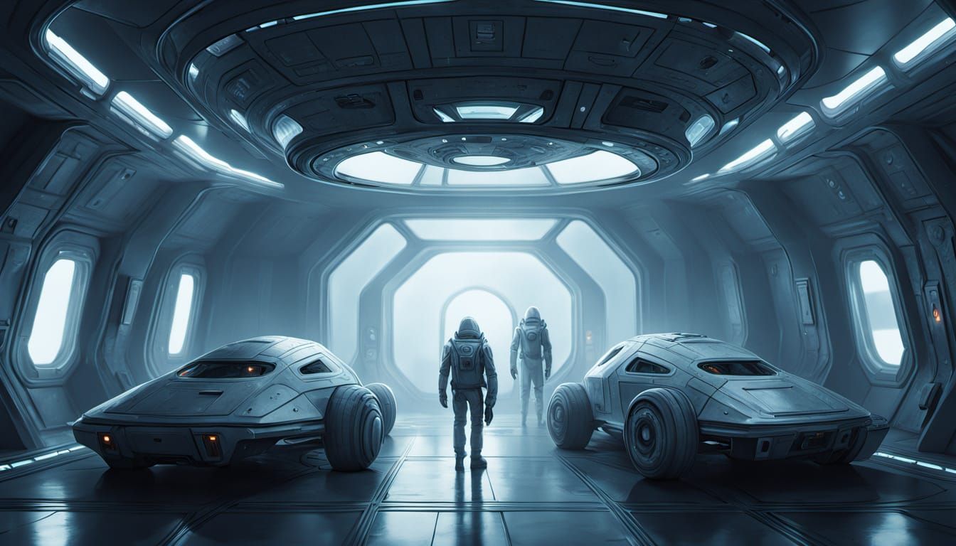 Alien Beings in Spaceship Interior