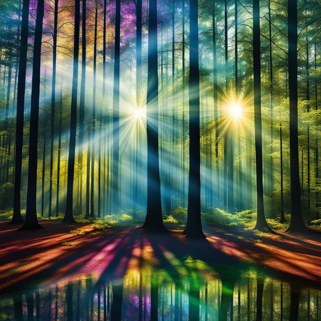 double vision forest background