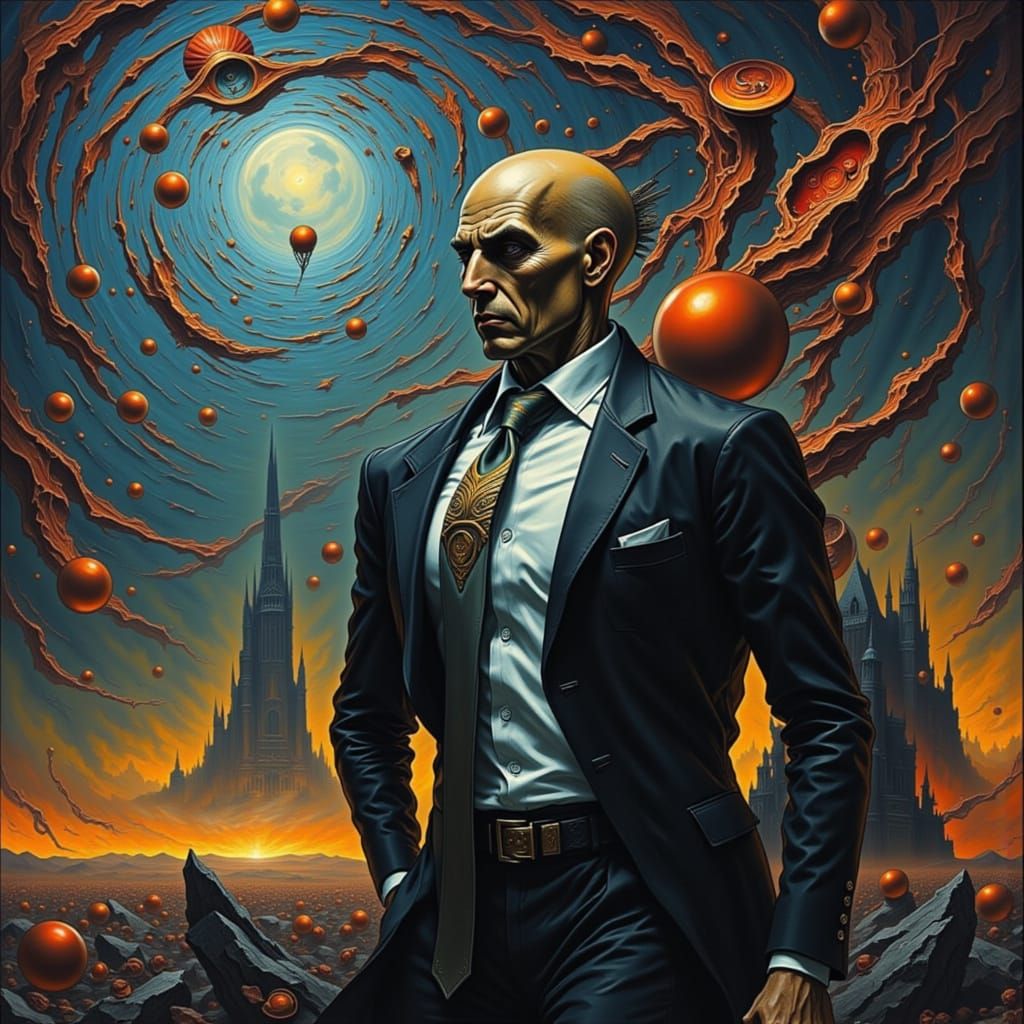 AI Generated Image of Psychosis as Impasto Art