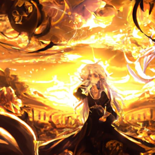 Gold Experience Requiem in Anime Style