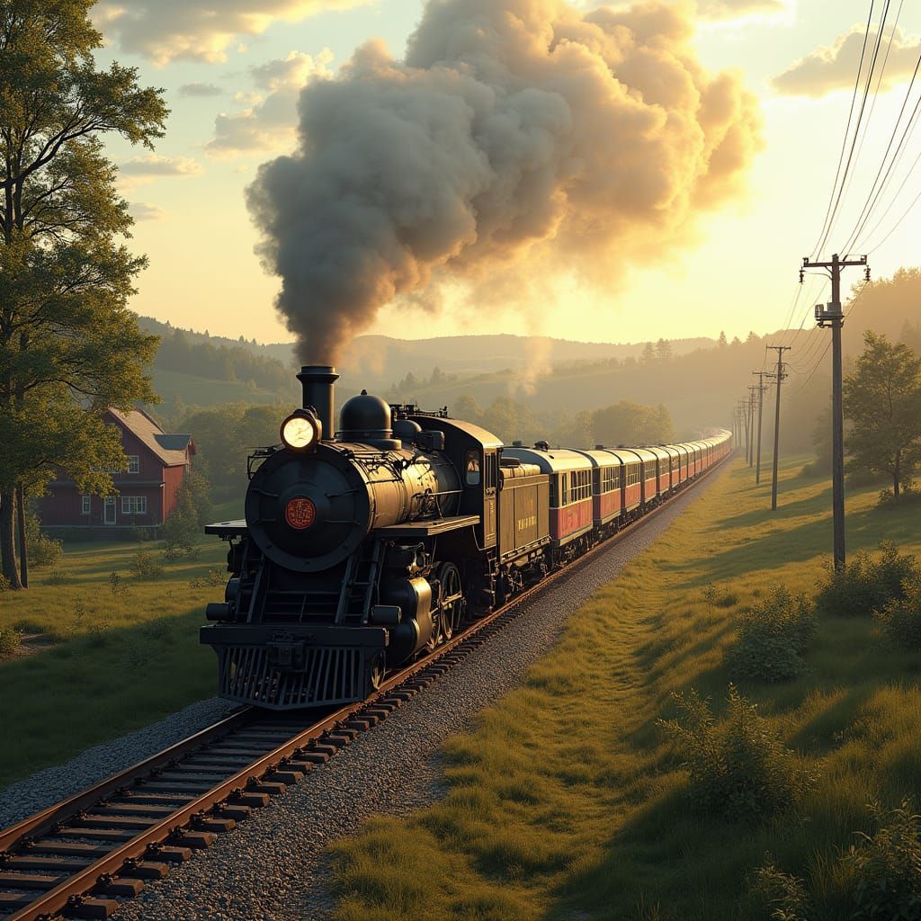 Steam Locomotive Chugs Through Virginia Countryside in Hyper...