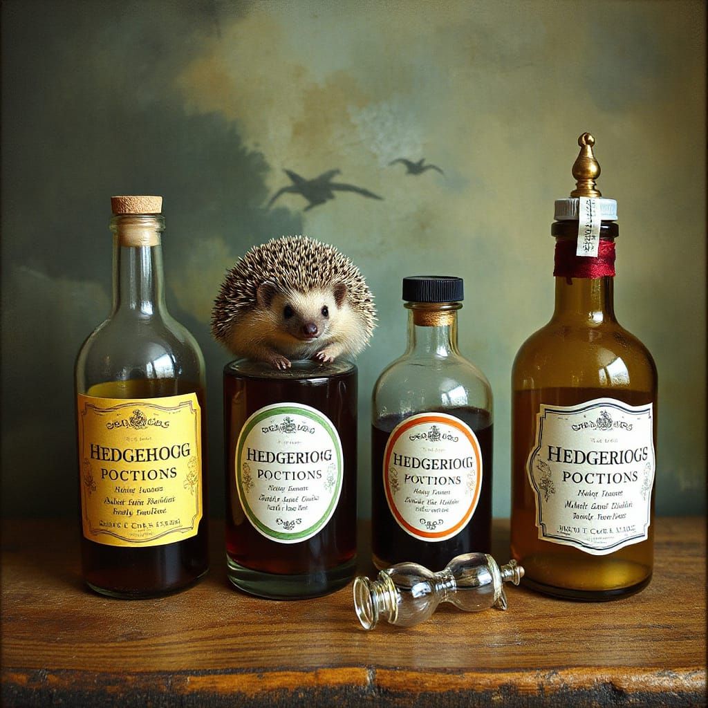 Surreal Landscapes of Whimsical Potions in Artistic Style