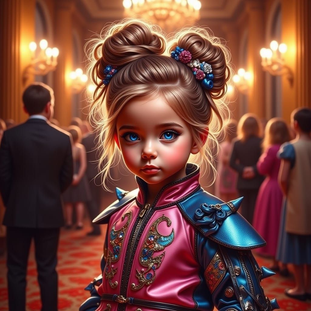 Mysterious Child Commands Attention in Ornate Ballroom with ...