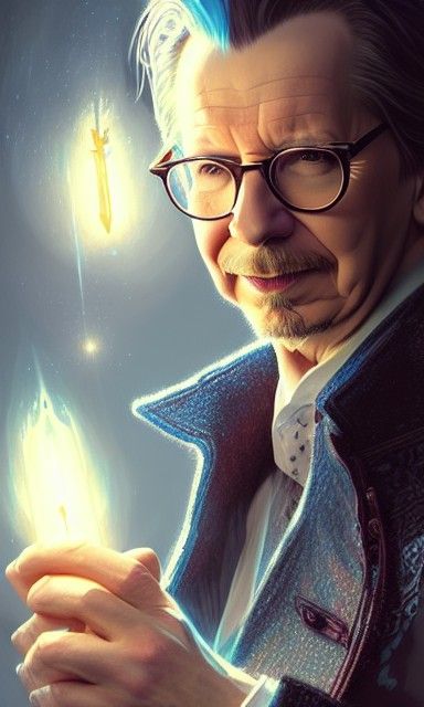 Gary Oldman as Light Fantasy Wizard, Digital Art