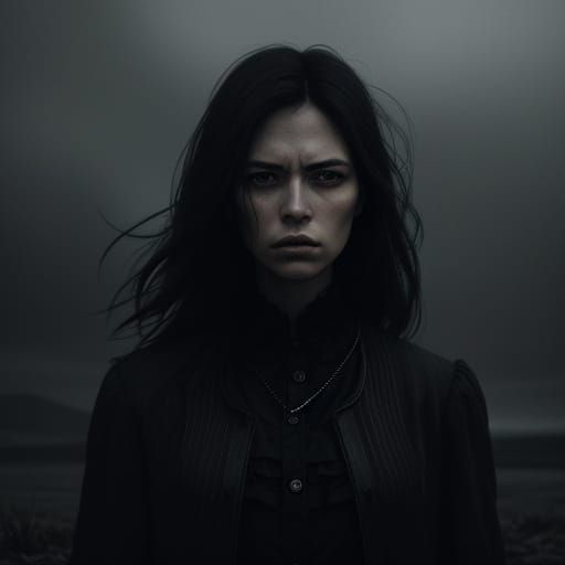 Dramatic Woman Portrait in Cinematic Style