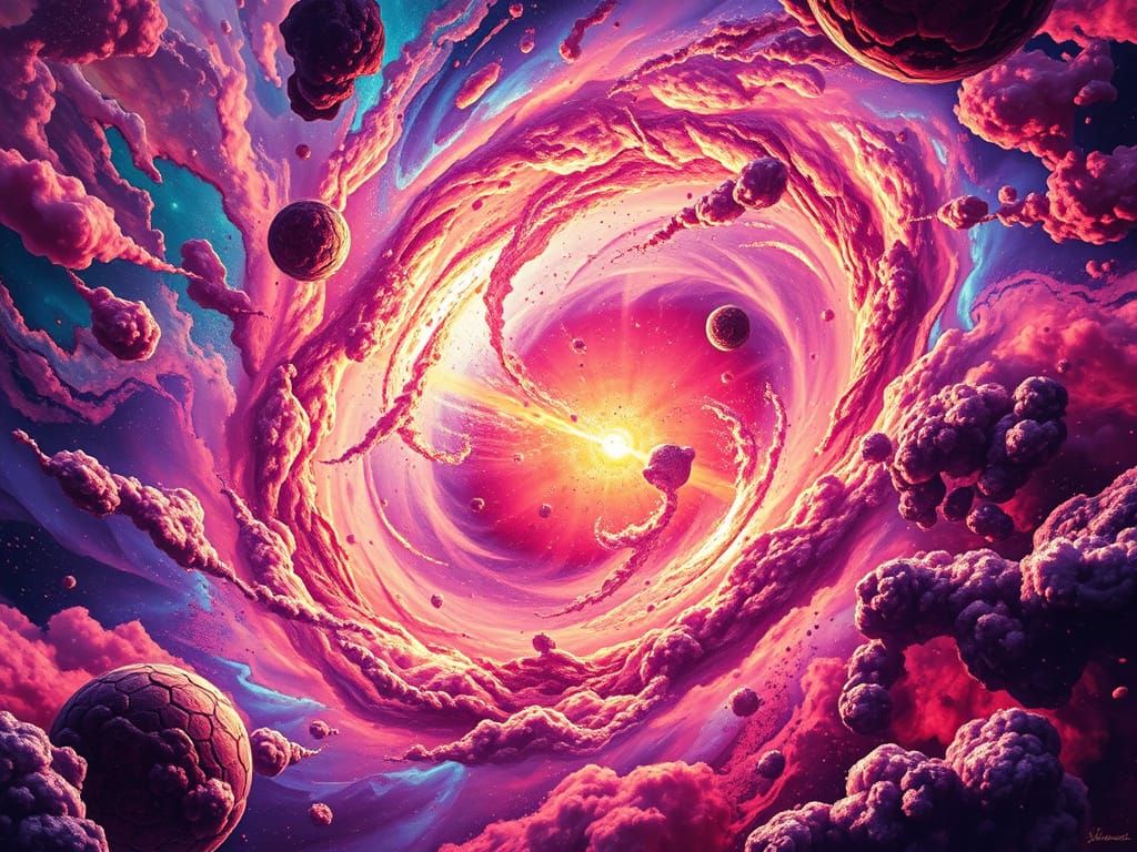 Cosmic Supernova Explosion in Iridescent Colors