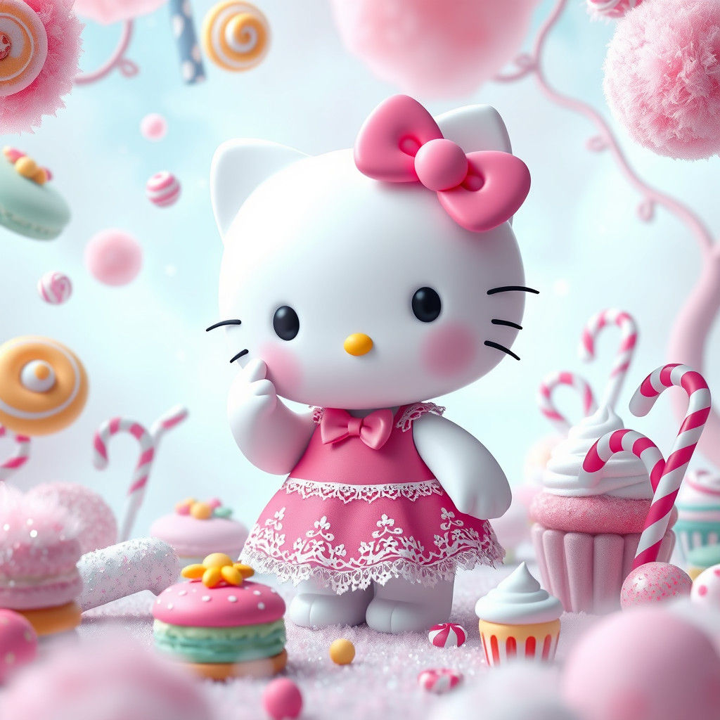 Hello Kitty in Candy Land: Fantasy Concept Art