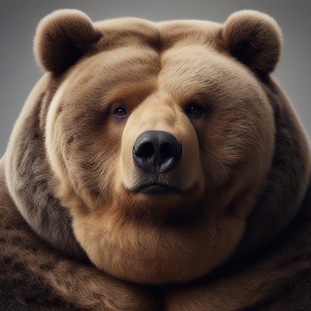 Sarcastic Short-Faced Bear Portrait in Studio