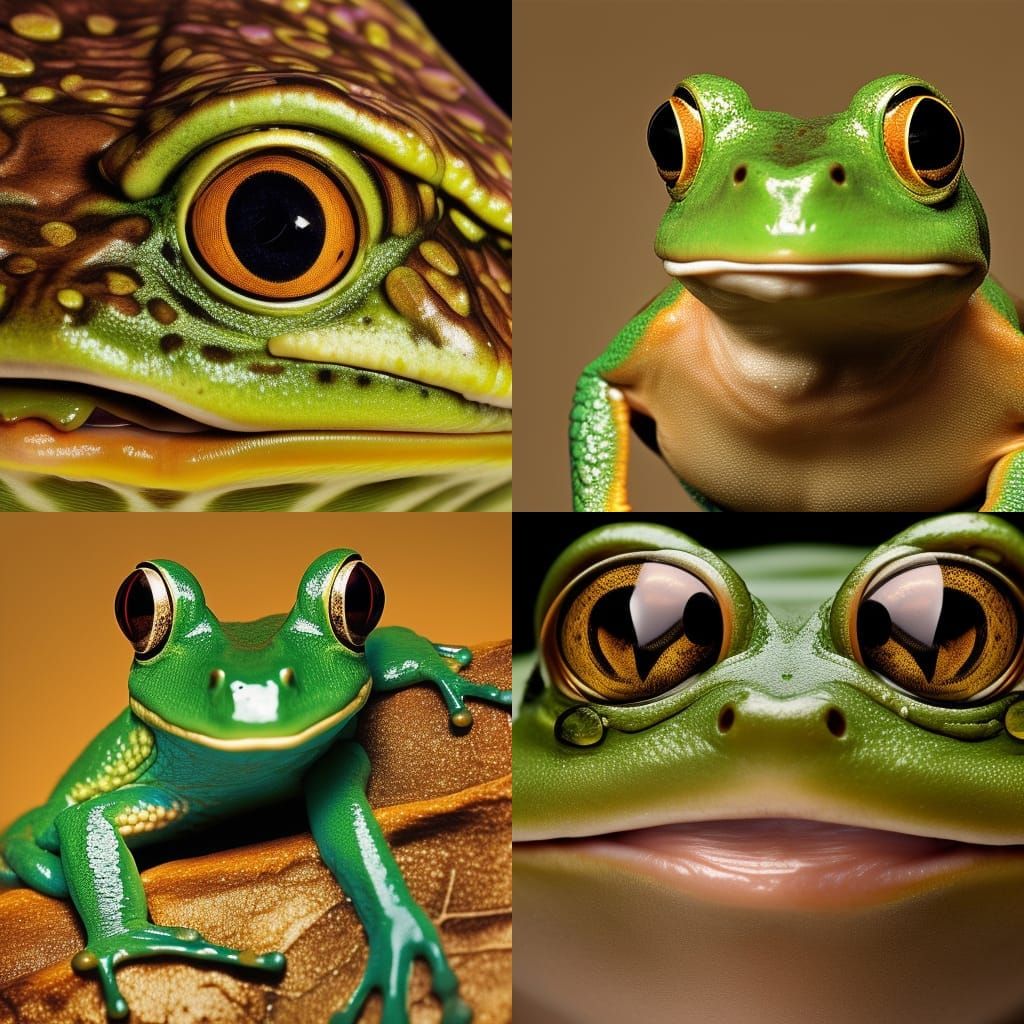 Professional Frog Portrait with Bokeh