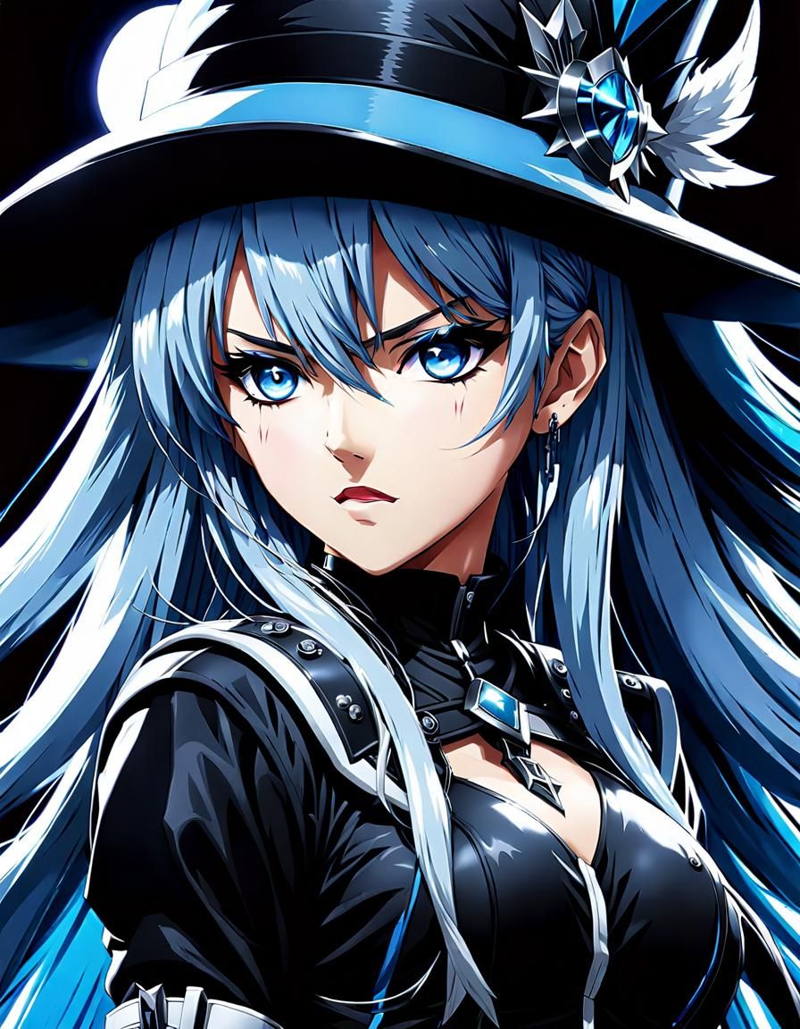 Menacing Anime Character in Dark Chaos