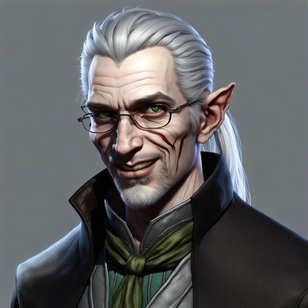 Vampire Portrait in Artgerm and Mucha Style