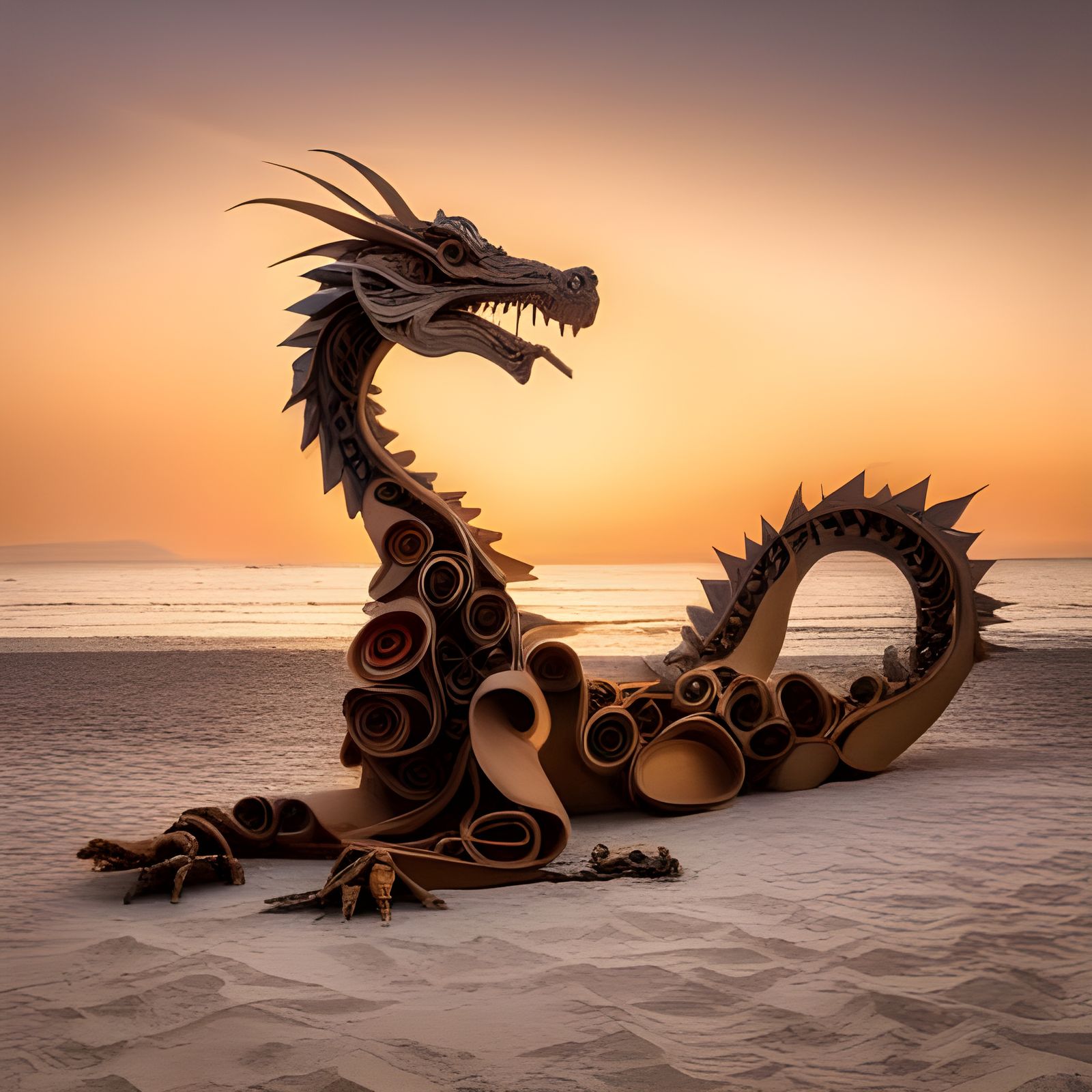 Paper Dragon Sunset