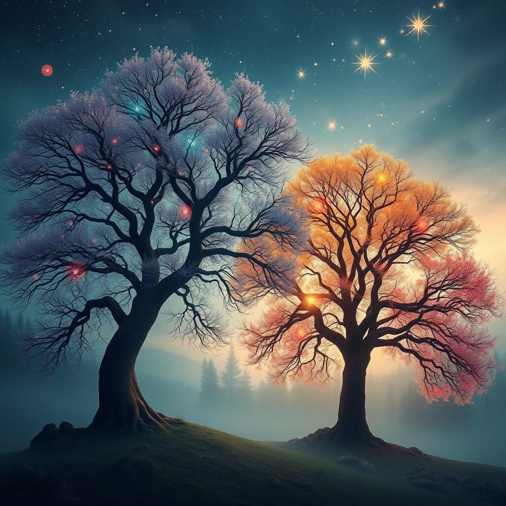 Whimsical Forest with Enchanted Trees