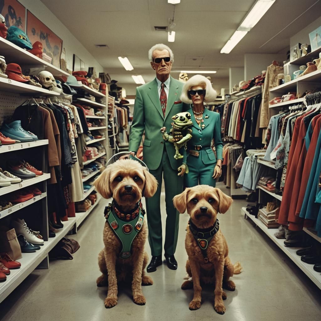 Ralph and Mars Attacks Alien Go Shopping