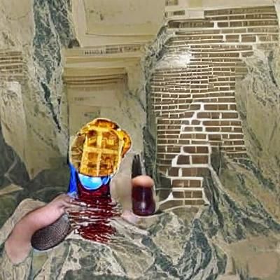 Man Transforms into Glass Bottle in Earth Temple