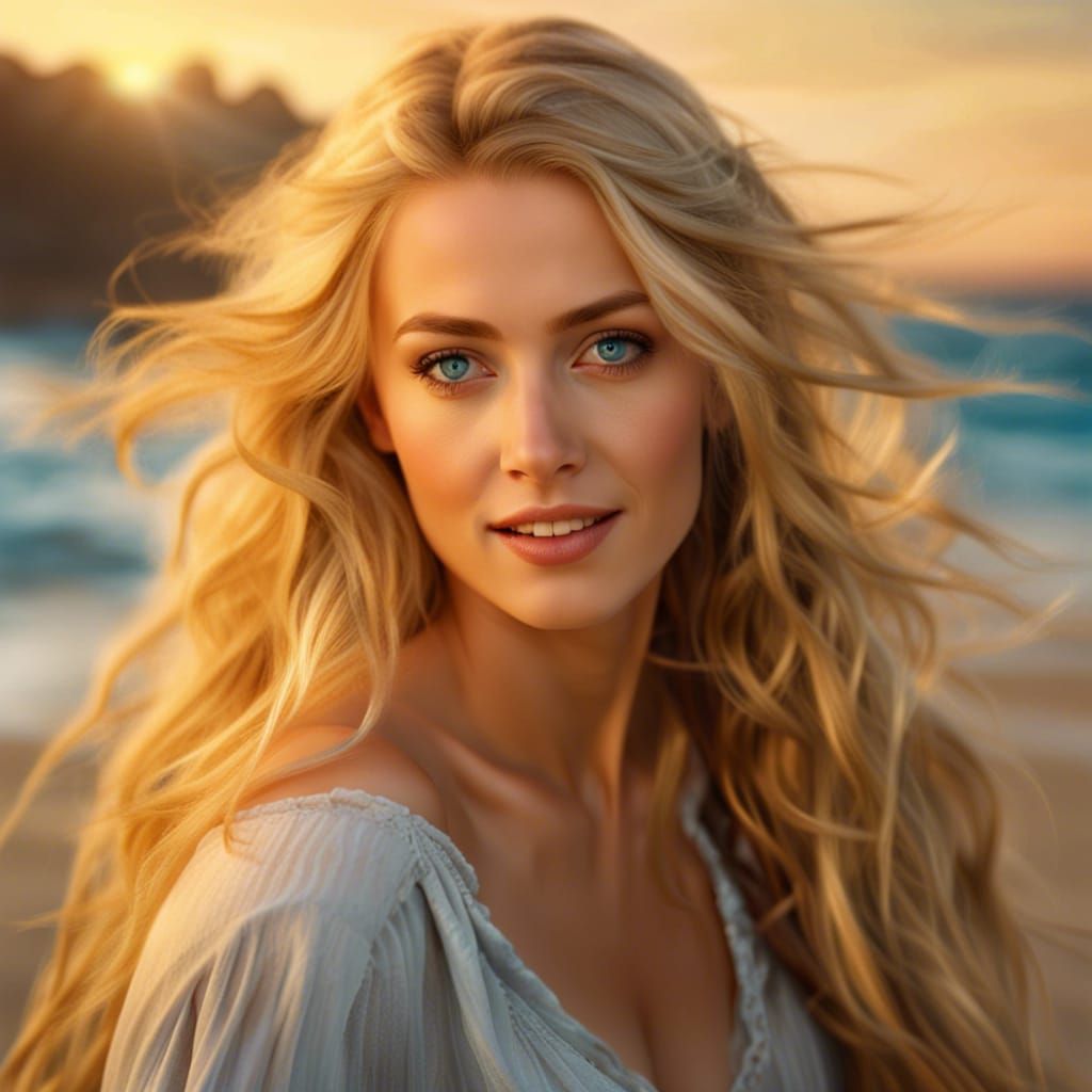 Pirate Captain on Sandy Beach, Detailed Fantasy Art