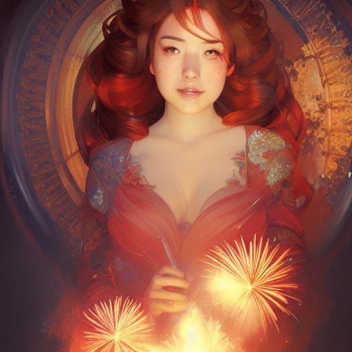 Queen of Summer Festival: Hyperdetailed Portrait