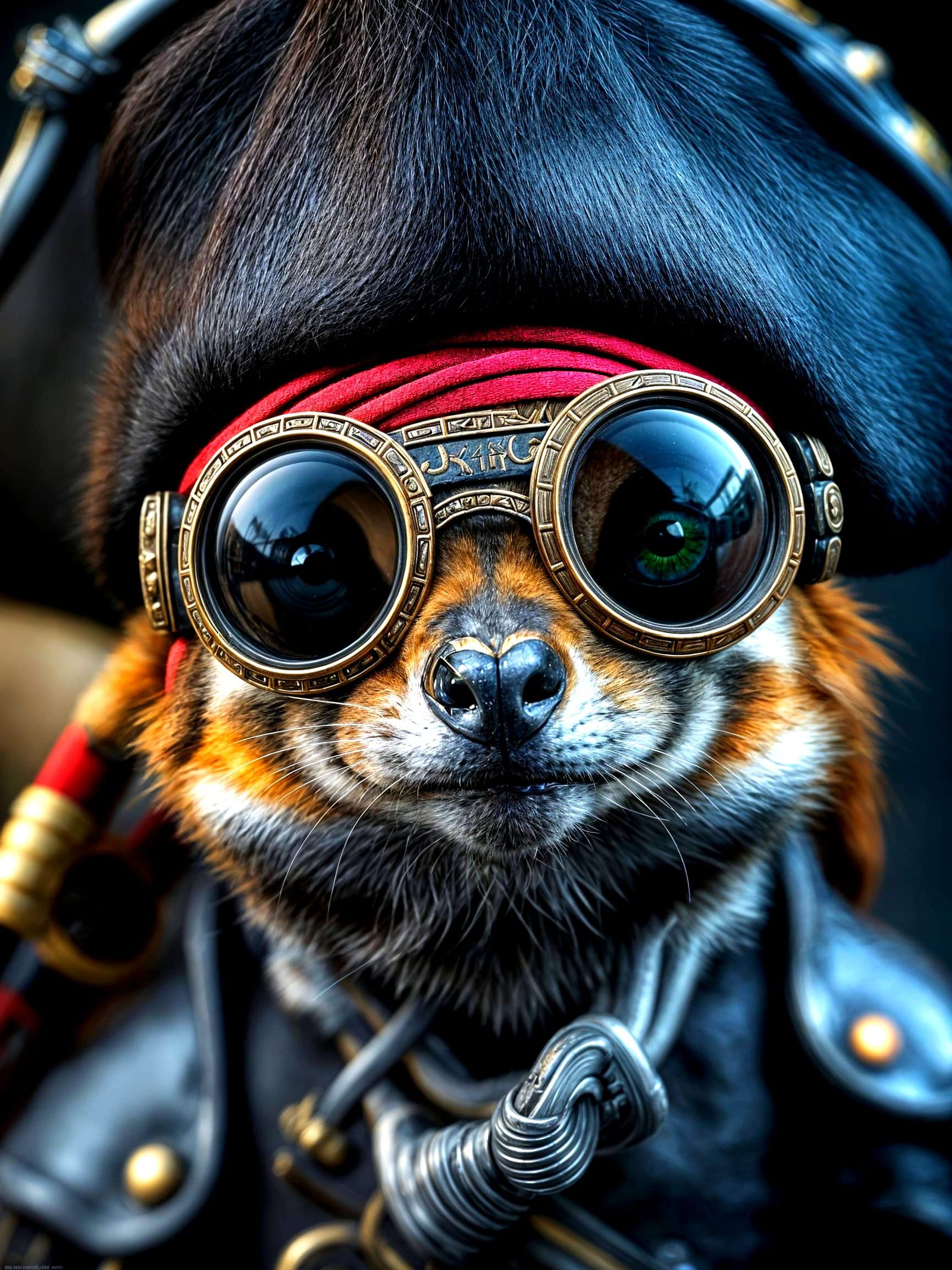 Pirate Animal Macro Photograph in Sci-Fi Style