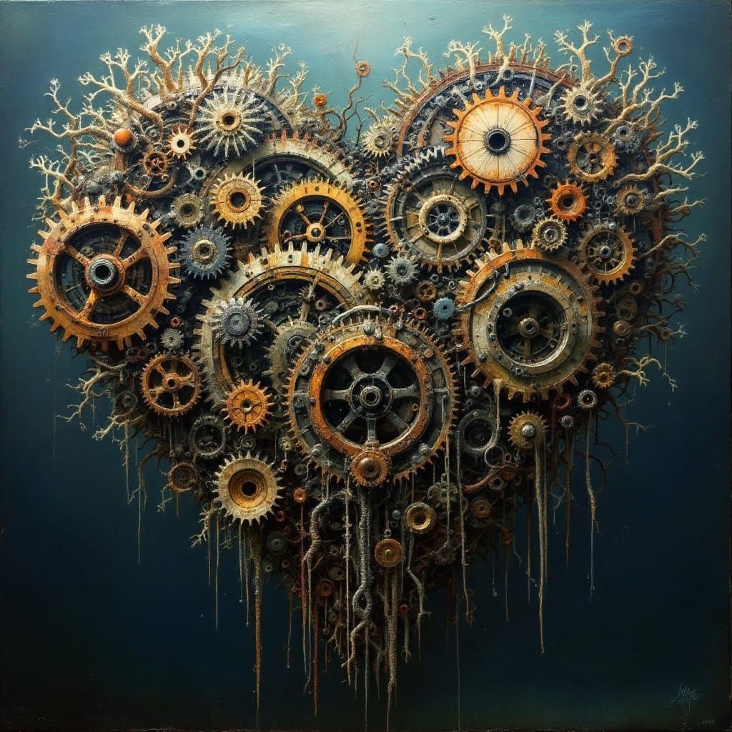 Heartonic Engine as Oil Painting