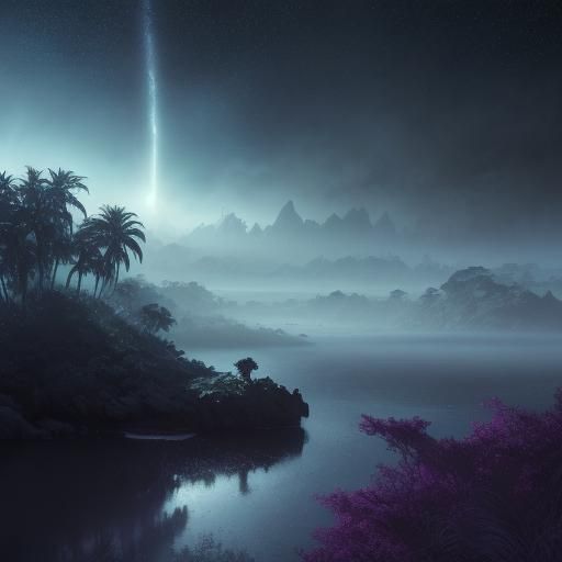 **Main Prompt:** A majestic tiger prowls through a galactic ...