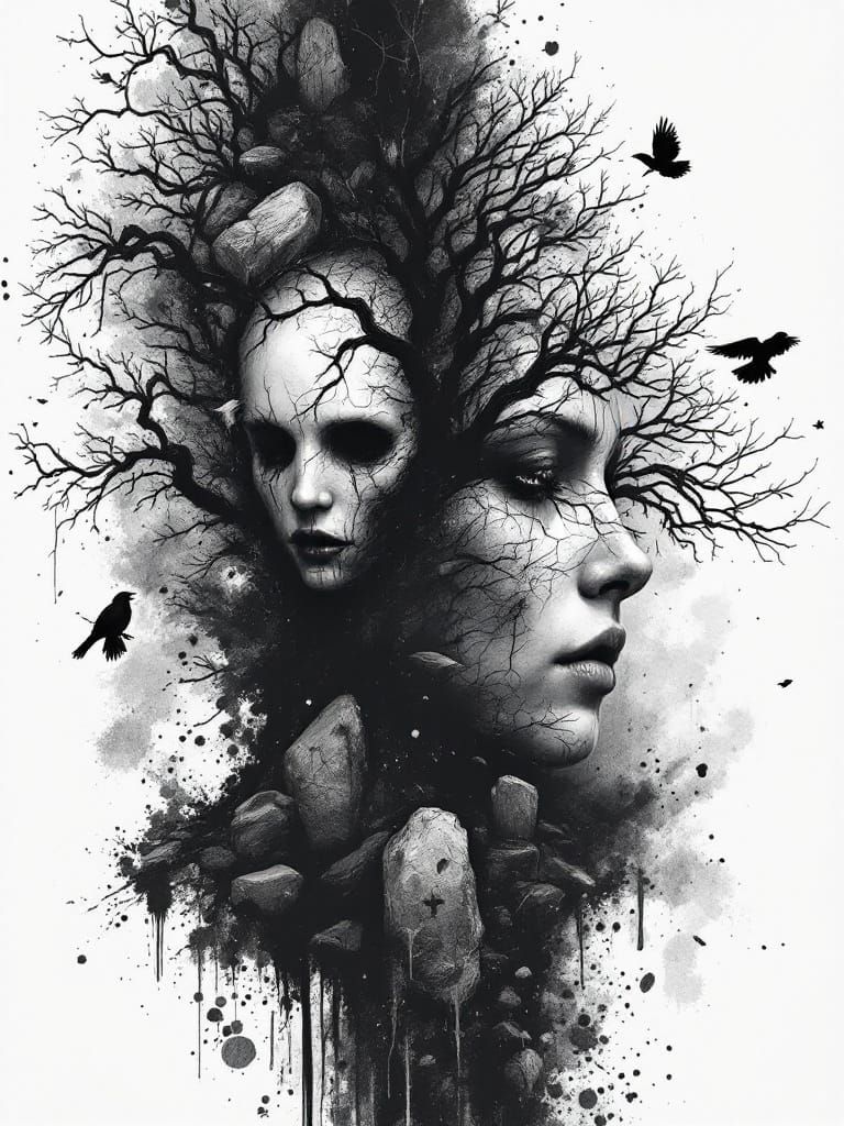 Forgotten Oaths in a Haunting Double Exposure