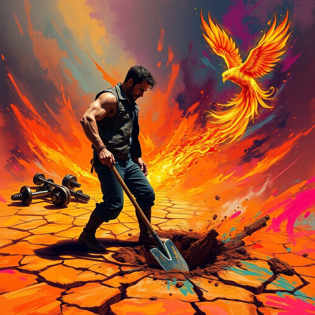 Lion Tamer Digs Under Phoenix in Graffiti Style