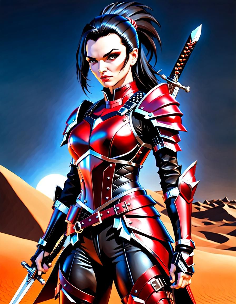 Portrait of a female Knight