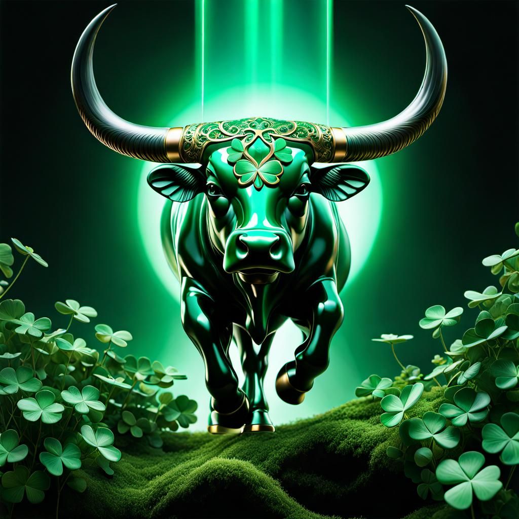 Shamrocks and a Jade Bull. How Lucky!