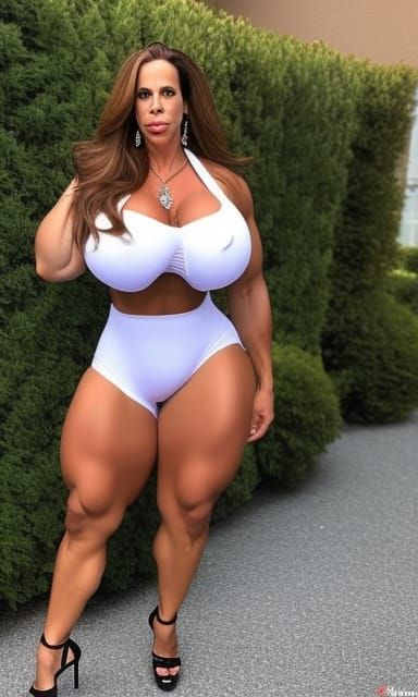 Curvy Woman in Tight Clothing, Full Body Photo