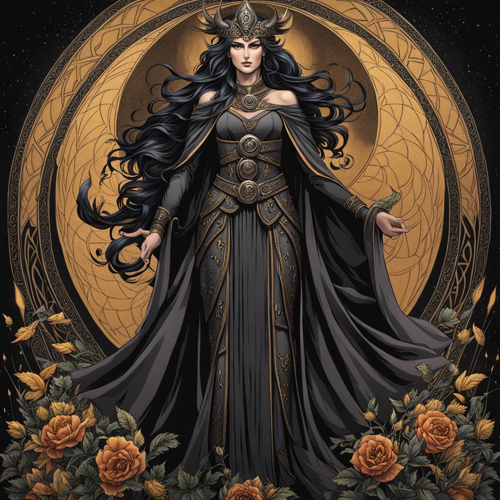 Warrior Witch Goddess Hekate: Full Body Portrait