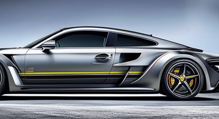 Porsche 911 Suburban Fusion: Hyperrealistic Concept Art