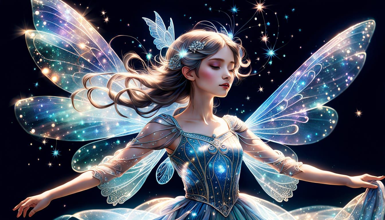 Ethereal Dress of Magical Threads Woven by Fairies