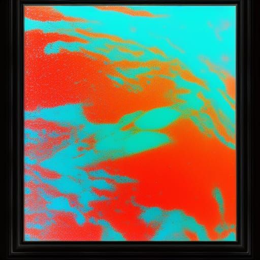 Chromostereopsis Ice Art with Turquoise Sparkles