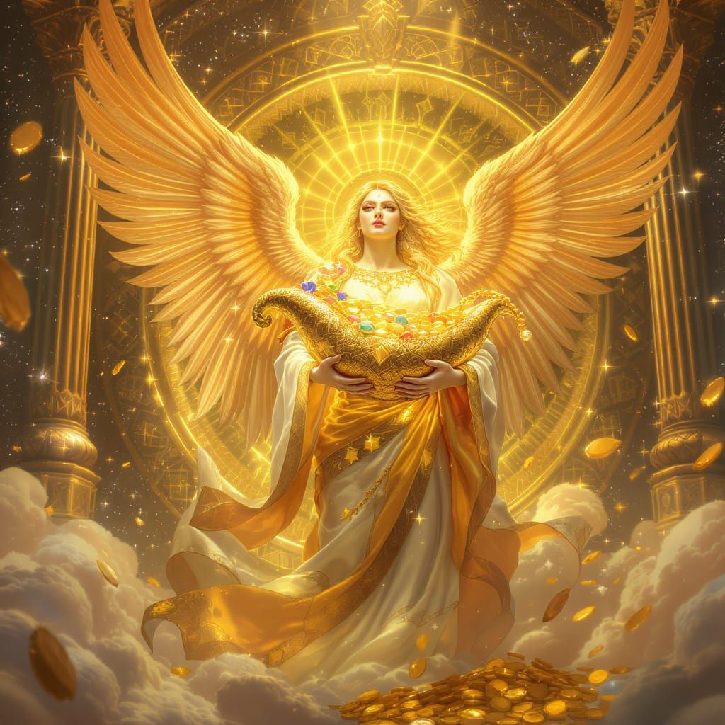 Angel of Wealth Granting Divine Blessings