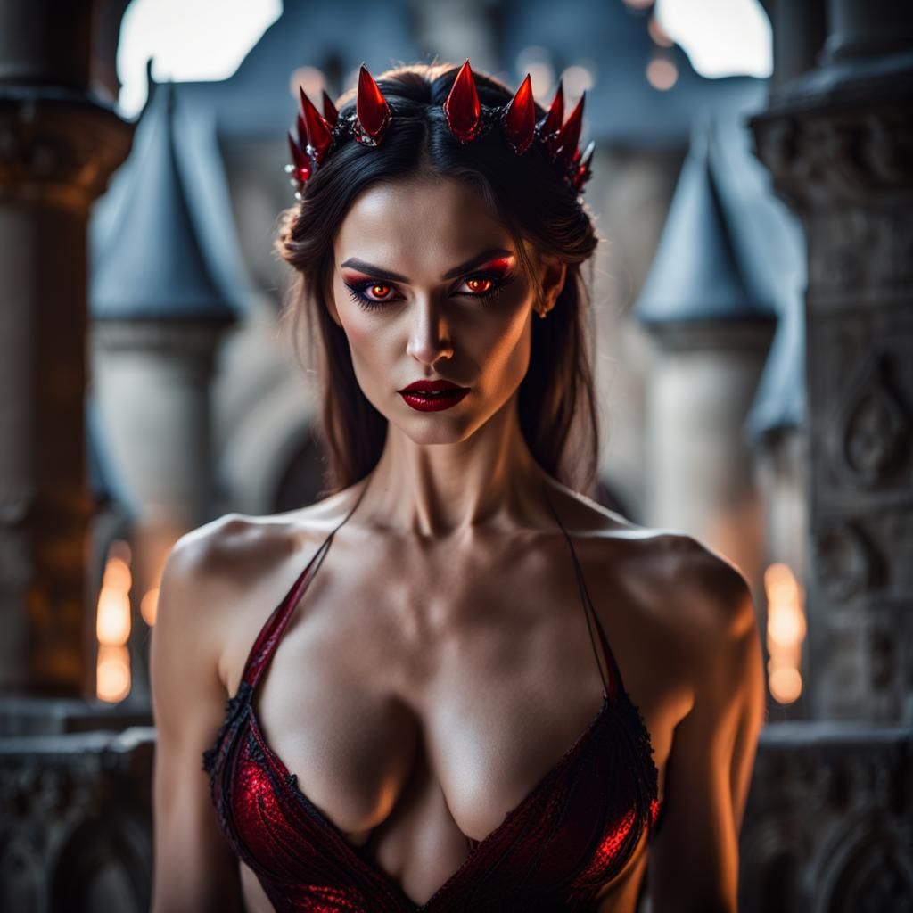 Vampire Queen Goddess in Castle: Photography