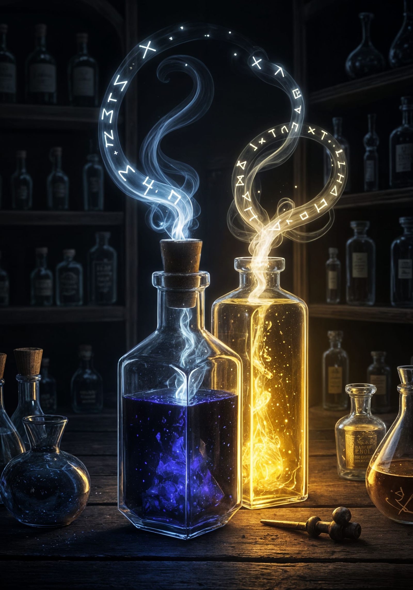 Enchanted Potion Reveals Secrets in Gothic Apothecary