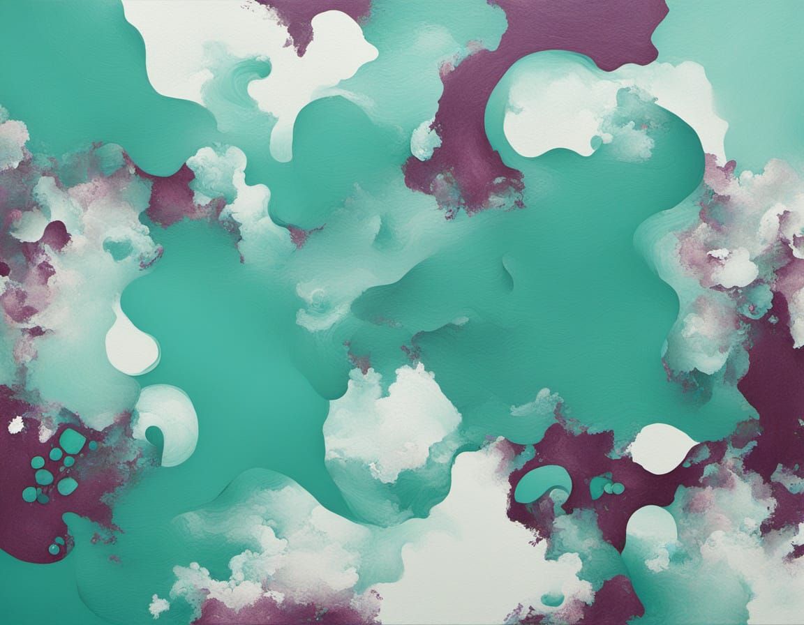 Abstract Surrealism Painting With Jumbo Amaranth Hues