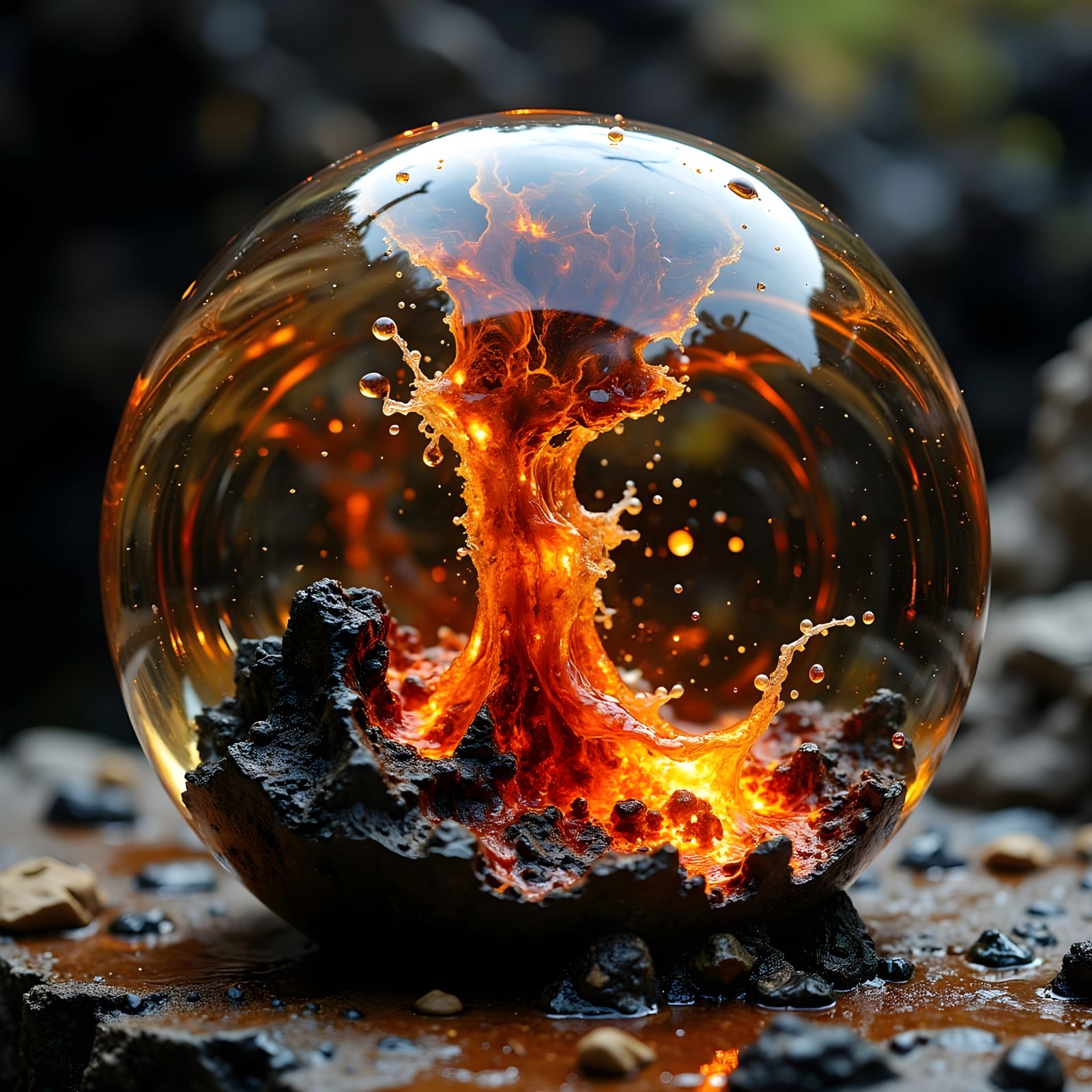 Surrealism in Glass: Lava Avalanche in a Perfectly Captured ...