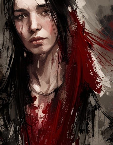 Hester Prynne Portrait in Victorian Speedpaint Style