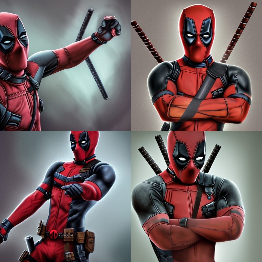 Deadpool as Doctor: Hyperrealistic Digital Concept Art