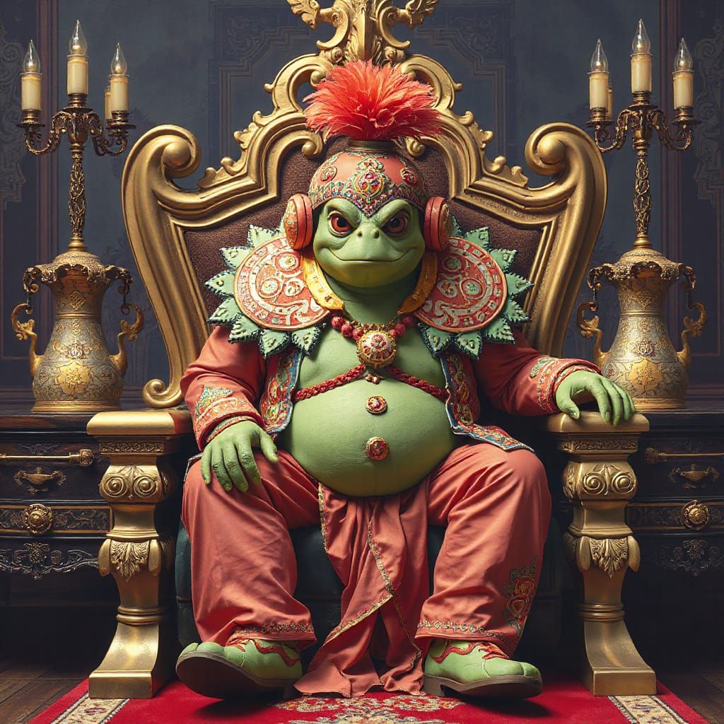 Jabber the Hut on Ornate Throne: Digital Art