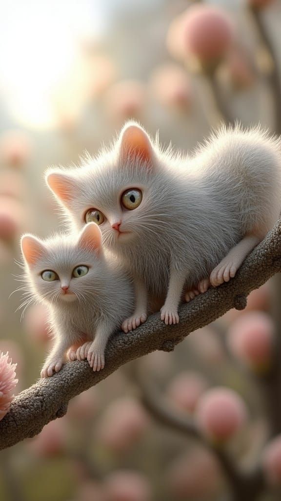 Surreal Macro Photo: Kittens Replace Spring Tree Buds