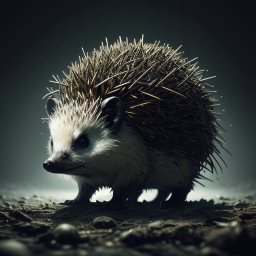 Surreal Hedgehog Warns of Nuclear Doom in Dreamlike Scene