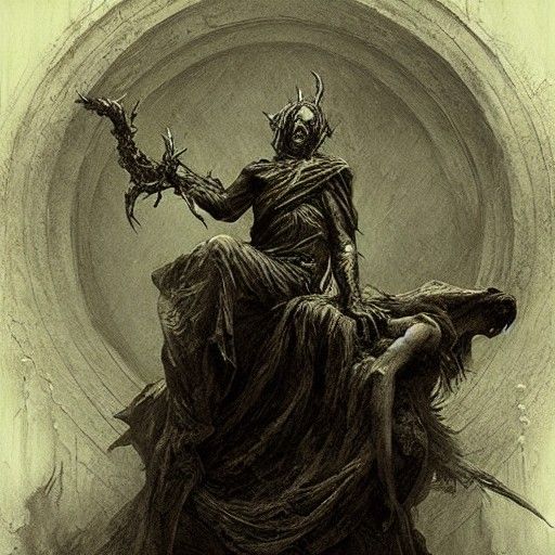 Terrifying Devil in Dark Fantasy Style