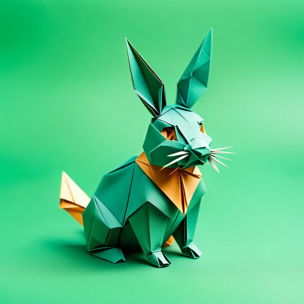 Origami Rabbit Papercraft Sculpture