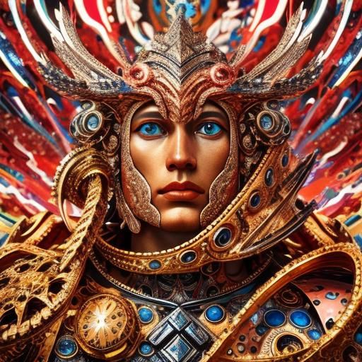 Psychedelic Firebird in Hyperrealistic 3D Rendering