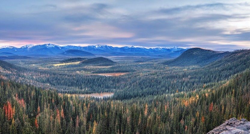 Valley Sunrise Landscape in Matte Painting Style