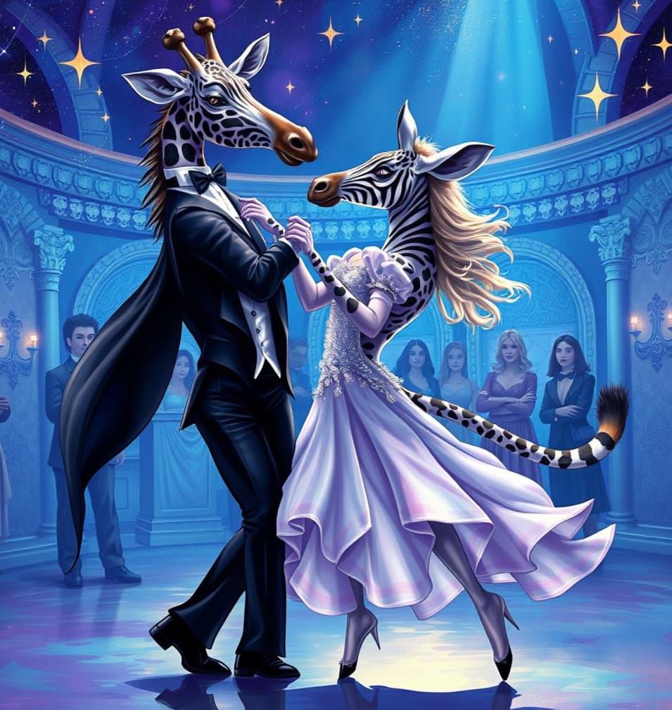 Agnes-Cecile, ballroom, cel-shaded, dance, elegant, fancy dr...