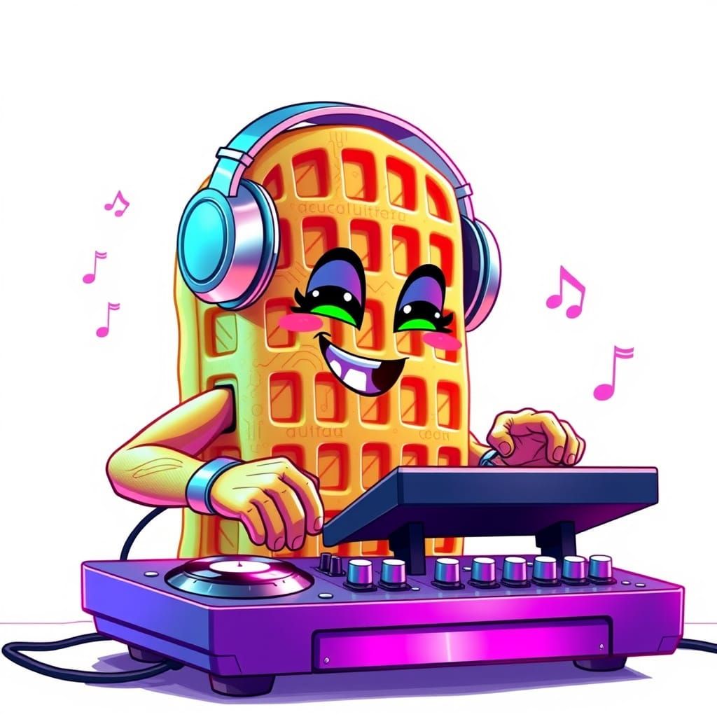 Vibrant Waffle DJ Spins Hot Electronic Beats